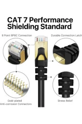 1 Metre Cat 7 Patch Kablo 1m Cat7 Ethernet Kablosu 10gbps Internet Kablosu Rj45 Network Cord Patch - 2