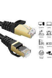 1 Metre Cat 7 Patch Kablo 1m Cat7 Ethernet Kablosu 10gbps Internet Kablosu Rj45 Network Cord Patch - 4