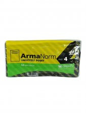 Naksan Takviyeli İnce Desenli Çizgili Siyah Çanta Poşet Torba - 40x50 Cm. - 50 Adetlik 3 Paket - 3