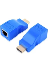 Hdmi Extender Hdmı - Rj45 Ağ Kablosu Ile Hdmi Uzatıcı Dönüştürücü Tekrarlayıcı Cat 5e /6 30m - 3