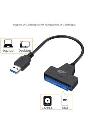 Usb 3.0 Sata Çevirici Kablo 2,5 Inç Ssd Ve Hdd Için Sata - Usb Adaptör Kablosu 2.5 Sata Hdd Usb - 2