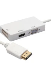 Display Port To Dvı/vga/hdmı 3in1 Çevirici Adaptör Kablo Display Dvı Vga Hdmı Combo - 2