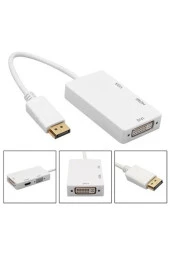 Display Port To Dvı/vga/hdmı 3in1 Çevirici Adaptör Kablo Display Dvı Vga Hdmı Combo - 4