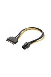Sata 15 Pin Erkek To 6 Pin Vga Power Kablo 6 Pin Ekran Kartı Power Güç Kablosu 6 Pin Sata Power thumbnail 1
