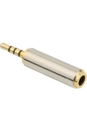 2.5mm To 3.5mm Çevirici Adaptör 2.5mm Erkek 3.5mm Dişi 4 Boğumlu Gold - 2