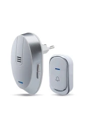 Priz Beslemeli 32 Polifonik Melodi Su Geçirmez Kablosuz Kapı Zili 150m Mesafe 220v - 1