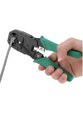 Rj45 Pense Rj12 Rj11 Cat5 Cat6 8p/6p/4p Ethernet Kablosu Soyma Kesme Sıkma Pensesi - 2