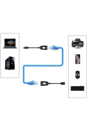 Usb Rj45 Extender Rj 45 Usb Ek Uzatıcı Cat5e 6 Kablosu Ekleme Extensıon Extender Rj45 Usb Uzatma - 4