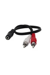Dişi Stereo Lale Kablo Dişi 3.5 Mm Rca Kablo Stereo 3.5mm Dişi 2x Rca Erkek Ses Çevirici Kablo - 1