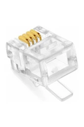 Rj 11 4pin Jak 6p4c Telefon Kablosu Için Konnektör 100 Adet - 2