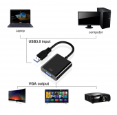 Usb To Vga Dönüştürücü Usb 3.0 Vga 15 Pin Çevirici Çoklu Ekran Video Dönüştürücü Usb In Vga Out - 3