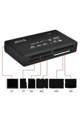 Usb Kart Okuyucu Sd Sdhc Mini Micro Sd M2 Mmc Xd Cf All In One Çoklu Card Reader - 2
