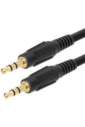 3 m Aux Kablo 3,5 mm Erkek Erkek Stereo Stereo Ses Kablosu 3m Aux Uyumlu thumbnail 2