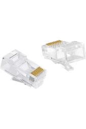 Rj45 Cat6 Konnektör 100 Adet 8p8c Ethernet Jakı Rj45 Cat6 Konnektör Ethernet Kablo Sıkma Uç Rj45 Fiş - 3