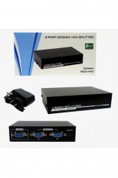 2 Port Vga Splitter Adaptör Destekli Vga Görüntü Çoklayıcı 15 Pin 2li Vga Çoğaltıcı 1 In 2 Out - 2