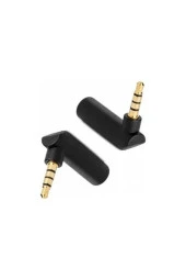 Stereo L Aparat 4 Boğumlu 3.5 Mm Stereo 90 Derece Sağ Açılı Çevirici Jak Dişi Erkek L thumbnail 2