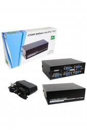 4 Port Vga Splitter Adaptör Destekli Vga Görüntü Çoklayıcı 15 Pin 4lü Vga Çoğaltıcı 1 In 4 Out - 2