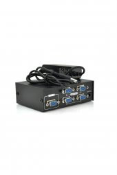 4 Port Vga Splitter Adaptör Destekli Vga Görüntü Çoklayıcı 15 Pin 4lü Vga Çoğaltıcı 1 In 4 Out - 3