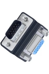 90 Derece Vga Dik Açı Adaptörü 15 Pin L Erkek Dişi Uzatma Dönüştürücü Bağlayıcı - 5