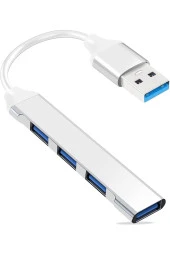 4 Port Usb Hub Usb 3.0 Ultra Slim Usb Hub 4lü Usb Çoklayıcı Alimunyum Kasa Ultra Ince Usb Çoğaltıcı - 1