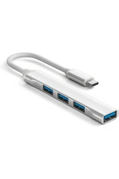 4 Port Type C Hub Ultra Slim Usb Hub 4lü Type Usb C Çoklayıcı Alimunyum Kasa Ultra Ince Usb 3.0 Hub - 1