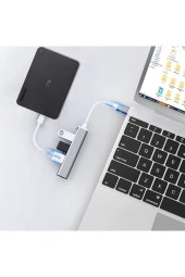 4 Port Type C Hub Ultra Slim Usb Hub 4lü Type Usb C Çoklayıcı Alimunyum Kasa Ultra Ince Usb 3.0 Hub - 2