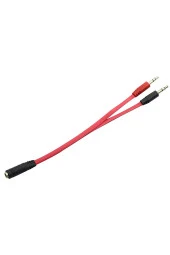 2 Erkek 1 Dişi 3.5mm Kulaklık Mikrofon Ayırıcı Pc Dizüstü Mic Audio Y Splitter Kablosu Headset thumbnail 5