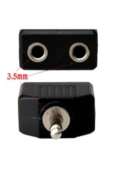 3.5mm Jak Çoklayıcı 2x 3.5 Mm Stereo Dönüştürücü 1 Erkek 2 Dişi 3.5mm Çoğaltıcı Jak - 3