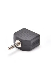 3.5mm Jak Çoklayıcı 2x 3.5 Mm Stereo Dönüştürücü 1 Erkek 2 Dişi 3.5mm Çoğaltıcı Jak - 4