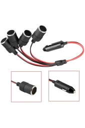 Araç Çakmaklık Çoklayıcı Splitter 1 Erkek 4 Dişi Çakmak Uzatma 12v-24v - 3