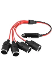 Araç Çakmaklık Çoklayıcı Splitter 1 Erkek 4 Dişi Çakmak Uzatma 12v-24v - 5