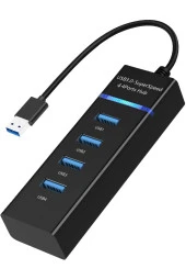 4 Port Usb 3.0 Hub Usb Çoklayıcı Led Göstergeli Usb 3.0 Hub Çoklu Bağlantı Noktası - 1