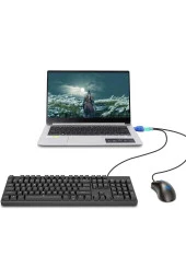 Usb - Ps2 Adaptörü Usb A Erkek - Çift Ps/2 Dişi Dönüştürücü Splitter Klavye Mouse - 4