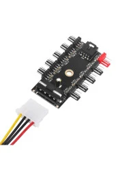 10 Port Fan Çoklayıcı 10lu Fan Kontrol Pwm 12v 4 Pin Fan Denetleyici Molex Ide thumbnail 4