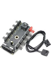10 Port Fan Çoklayıcı 10lu Fan Kontrol Pwm 12v 4 Pin Fan Denetleyici Molex Ide thumbnail 5