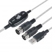 Usb Midi Kablo 5 Pin Din Kablo Usb Çevirici Klavye Org Midi Müzik Düzenleme Kablosu 1 In 1 Out Mıdı - 1