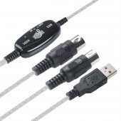 Usb Midi Kablo 5 Pin Din Kablo Usb Çevirici Klavye Org Midi Müzik Düzenleme Kablosu 1 In 1 Out Mıdı - 2
