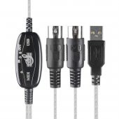 Usb Midi Kablo 5 Pin Din Kablo Usb Çevirici Klavye Org Midi Müzik Düzenleme Kablosu 1 In 1 Out Mıdı - 3