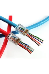 100 Adet Yeni Nesil Jak Cat5/cat6 Rj45 Konnektör 100 Lü Paket Cat6 Ez Plug Ethernet Jak Network 8p8c - 5
