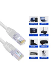 20 Metre Cat6 Patch Kablo 20m Ethernet Kablosu Utp Lan Kablosu Internet Kablosu Gri Renk - 5