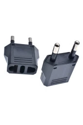 Amerikan Priz Dönüştürücü Abd'den Avrupa'ya Fiş Adaptörü Fiş Çevirici Uç Abd Plug Eu Siyah - 1