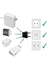Amerikan Priz Dönüştürücü Abd'den Avrupa'ya Fiş Adaptörü Fiş Çevirici Uç Abd Plug Eu Siyah - 3