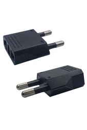 Amerikan Priz Dönüştürücü Abd'den Avrupa'ya Fiş Adaptörü Fiş Çevirici Uç Abd Plug Eu Siyah - 4