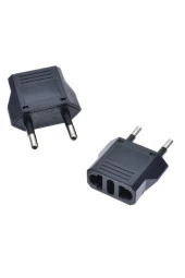 Amerikan Priz Dönüştürücü Abd'den Avrupa'ya Fiş Adaptörü Fiş Çevirici Uç Abd Plug Eu Siyah - 5