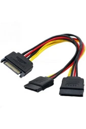 Sata Splitter Kablo 15 Pin Sata Güç Uzatma Kablosu Sata Power Çoklayıcı 15pin Erkek Çift 15 Pin Dişi thumbnail 2
