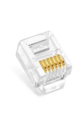 100 Adet 6 Pinli Rj11/rj12 Telefon Kablosu Için 6p6c Konnektör 6pin Jak Plug Rj12 thumbnail 2