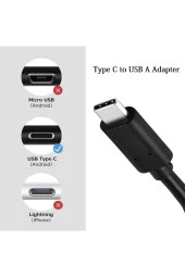 Usb C - Usb 3.0 Otg Kablo Type-c Erkek To Usb 3.0 Dişi Typec Otg thumbnail 3