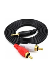 1.5 Metre Stereo Lale Kablo 3.5 Mm Stereo 2 Rca Ses Sistemi Kablosu Aux - 1
