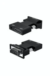 Hdmı To Vga Hdmı Dişi (in) To Vga Erkek (out) Hdmi Vga Dönüştürücü Hdmi Giriş Vga Çıkış + Ses - 1
