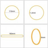 Ekoset 180x6mm Geniş Kauçuk Paket Ambalaj Kasa Lastiği 500 Adet - 5